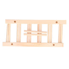 Bamboo Dish Plate Lightweight Portable Environmental Friendly Durable Pine Wood Dish Rack5 Grids 28cm