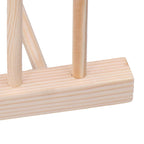 Bamboo Dish Plate Lightweight Portable Environmental Friendly Durable Pine Wood Dish Rack3 Grids 18cm