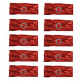 10Pcs Chair Cover Bands Elastic Stretch Sashes Bows for Wedding Banquet Hotel DecorationBright Red