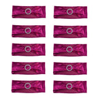 10Pcs Chair Cover Bands Elastic Stretch Sashes Bows for Wedding Banquet Hotel DecorationRose Red