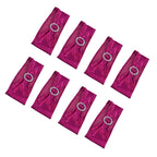 10Pcs Chair Cover Bands Elastic Stretch Sashes Bows for Wedding Banquet Hotel DecorationRose Red