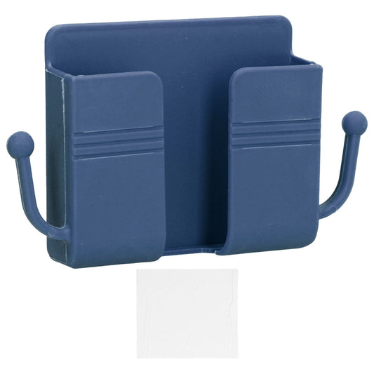 Wall Mounted Storage Box Multifunctional Phone Charging Wall Mount Holder for Bed Bathroom Kitchen OfficeBlue
