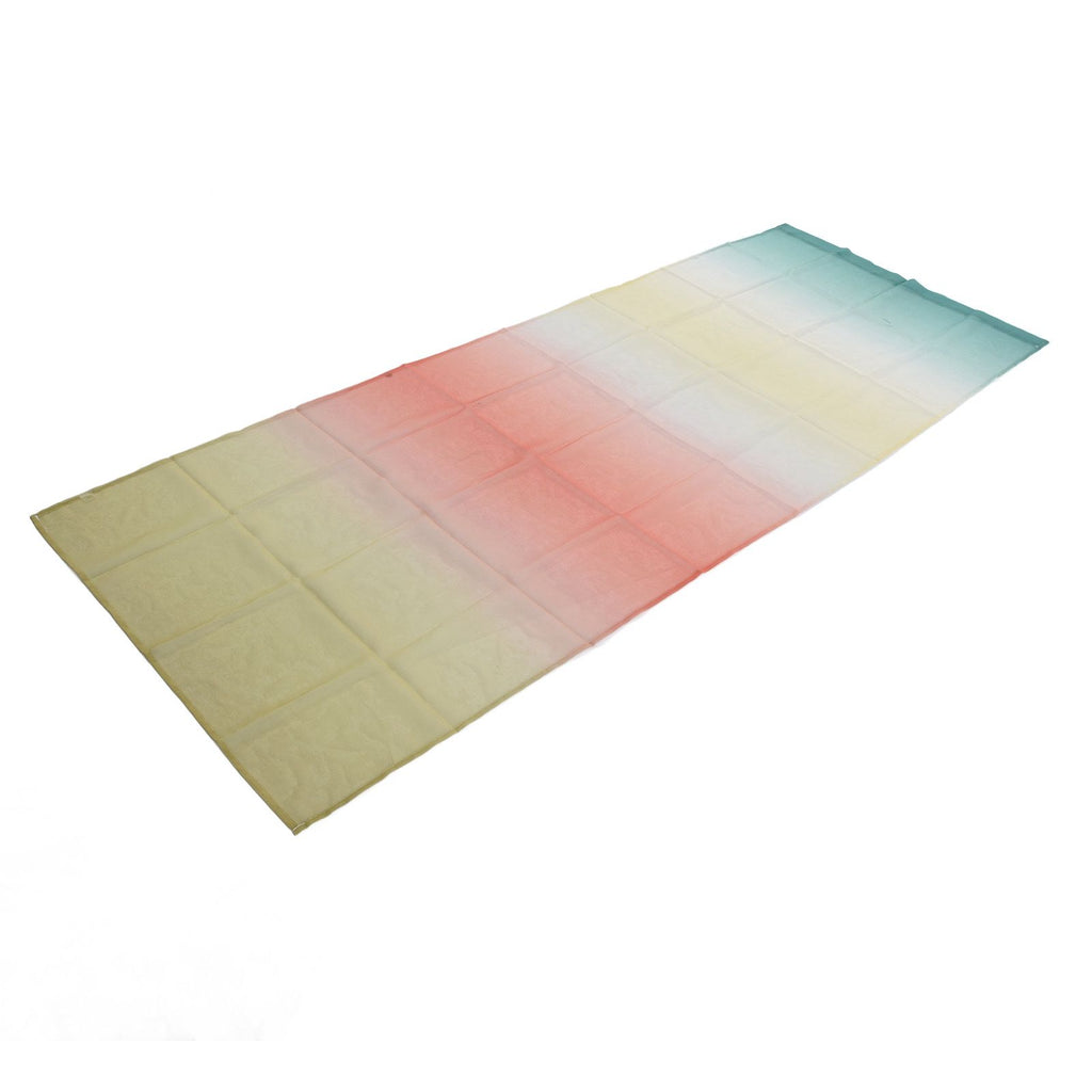 1x2.7m Gradient Window Gauze Voile Drapes Modern Tulle Sheer Curtains for Bedroom PlayroomsLower Yellow
