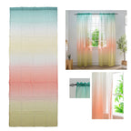 1x2.7m Gradient Window Gauze Voile Drapes Modern Tulle Sheer Curtains for Bedroom PlayroomsLower Yellow