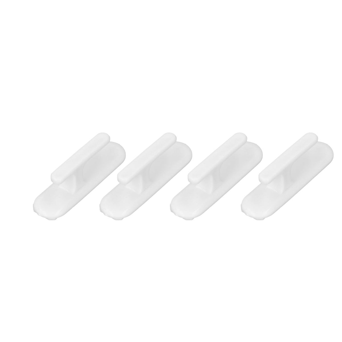 8Pcs Wall Self Adhesive Curtain Hooks White Reusable Plastic Curtain Buckles with Wall Hook for Apartment Home Office