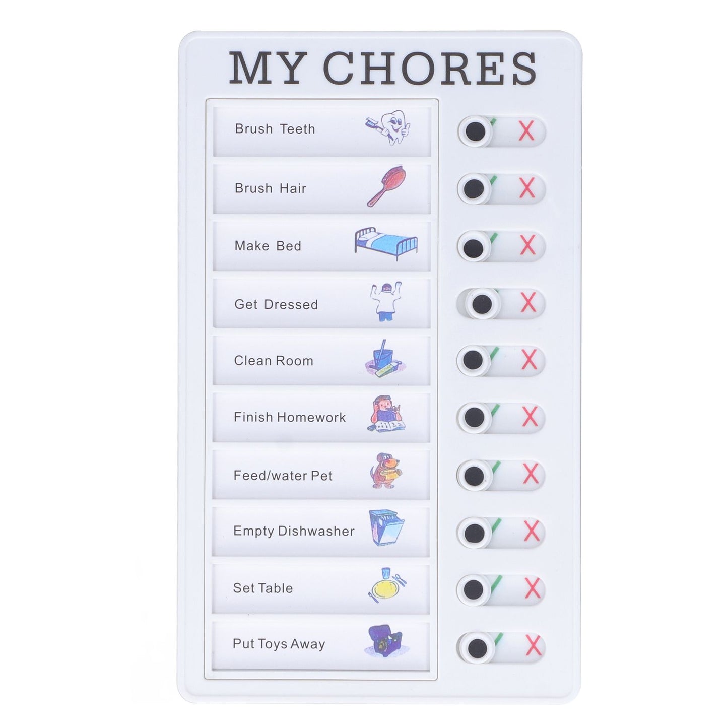 Chore Chart Memo Boards Portable Detachable Message Board Feel Comfortable PVC Kids Chore Chart for Kids Learn PlanningMY CHORES