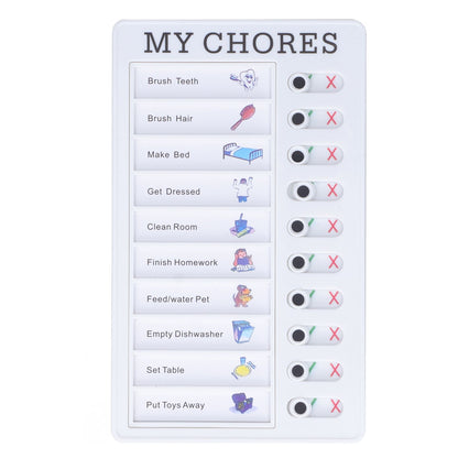 Chore Chart Memo Boards Portable Detachable Message Board Feel Comfortable PVC Kids Chore Chart for Kids Learn PlanningMY CHORES