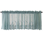 Blackout Short Window Valance Curtains Darkening Privacy Curtains Tiers for Bathroom Kitchen Bedroom Small Windows
