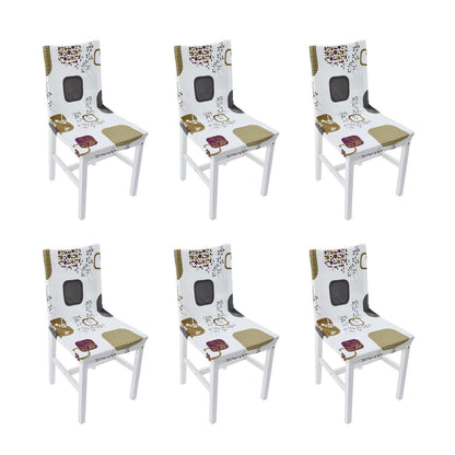 6PCS High Elasticity Chair Cover Removable Washable Dustproof Home Hotel Dining Chair CoversType 1