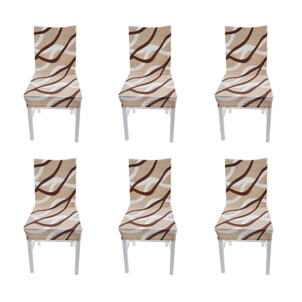 6PCS High Elasticity Chair Cover Removable Washable Dustproof Home Hotel Dining Chair CoversType 2