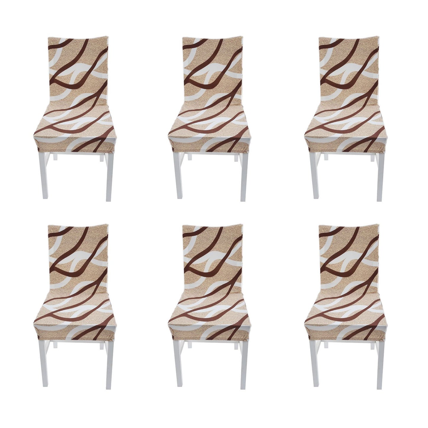6PCS High Elasticity Chair Cover Removable Washable Dustproof Home Hotel Dining Chair CoversType 2