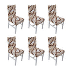 6PCS High Elasticity Chair Cover Removable Washable Dustproof Home Hotel Dining Chair CoversType 2
