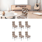6PCS High Elasticity Chair Cover Removable Washable Dustproof Home Hotel Dining Chair CoversType 2