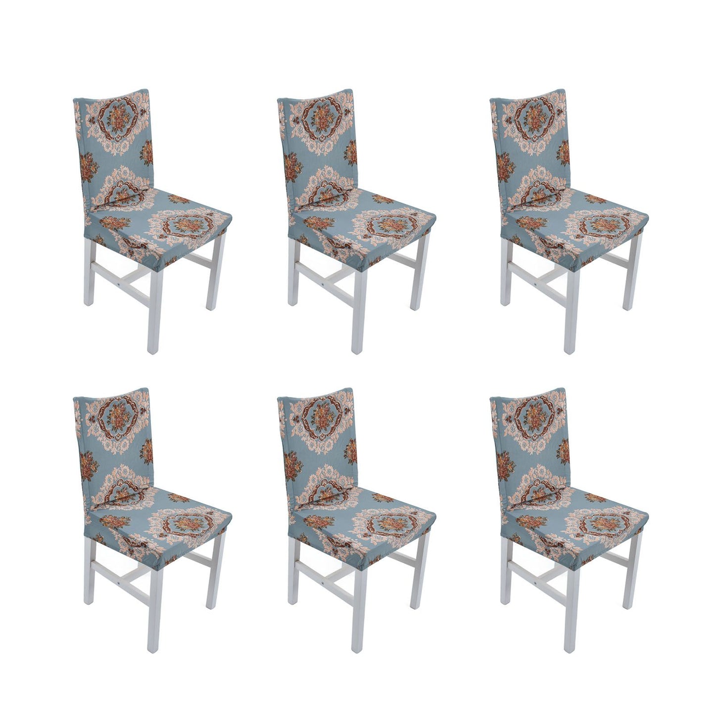 6PCS High Elasticity Chair Cover Removable Washable Dustproof Home Hotel Dining Chair CoversType 4