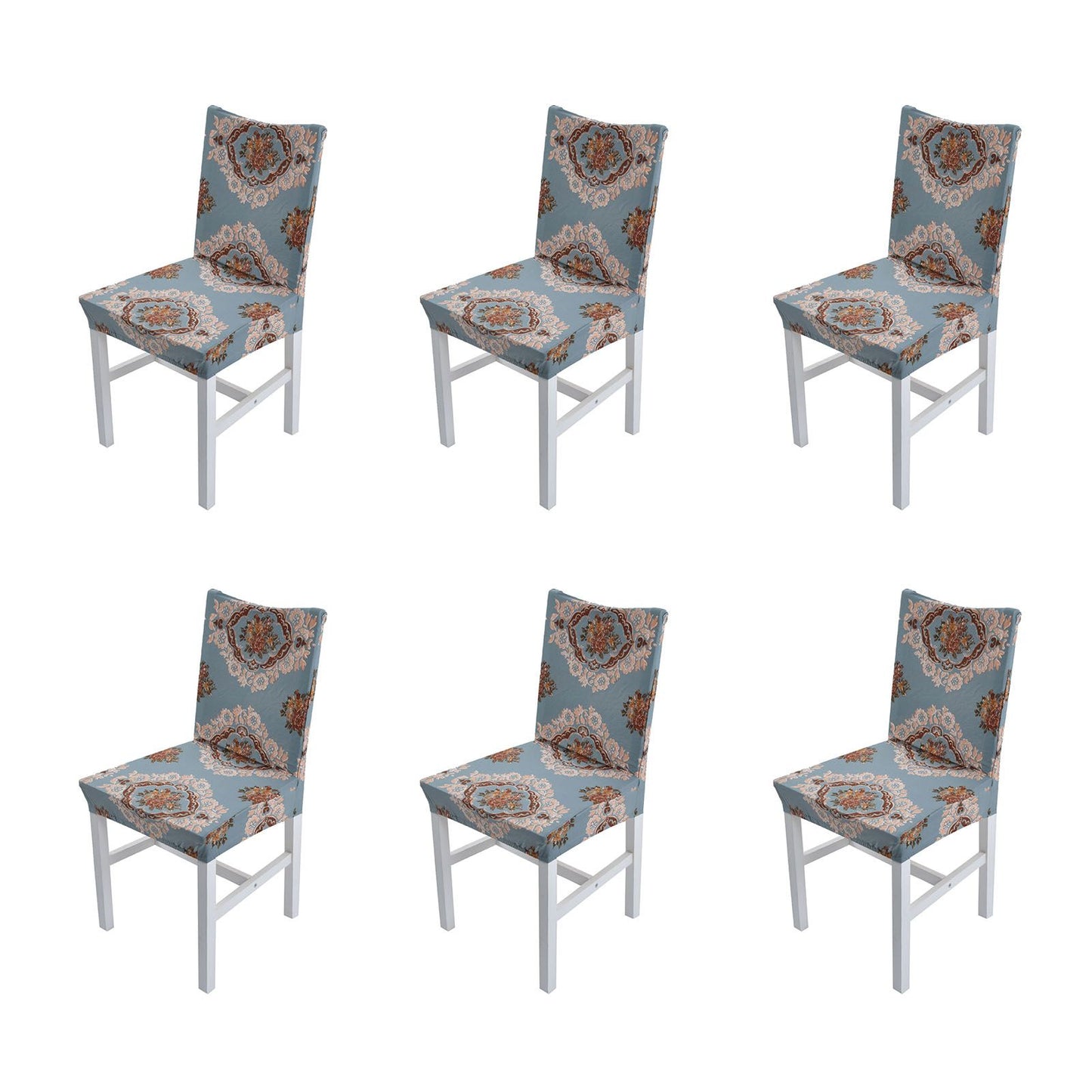 6PCS High Elasticity Chair Cover Removable Washable Dustproof Home Hotel Dining Chair CoversType 4
