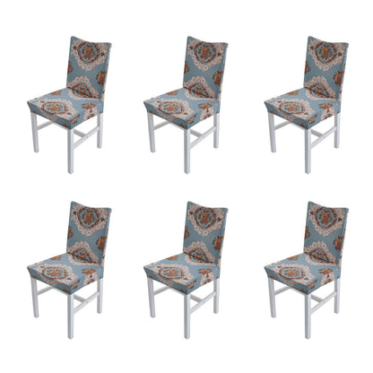 6PCS High Elasticity Chair Cover Removable Washable Dustproof Home Hotel Dining Chair CoversType 4