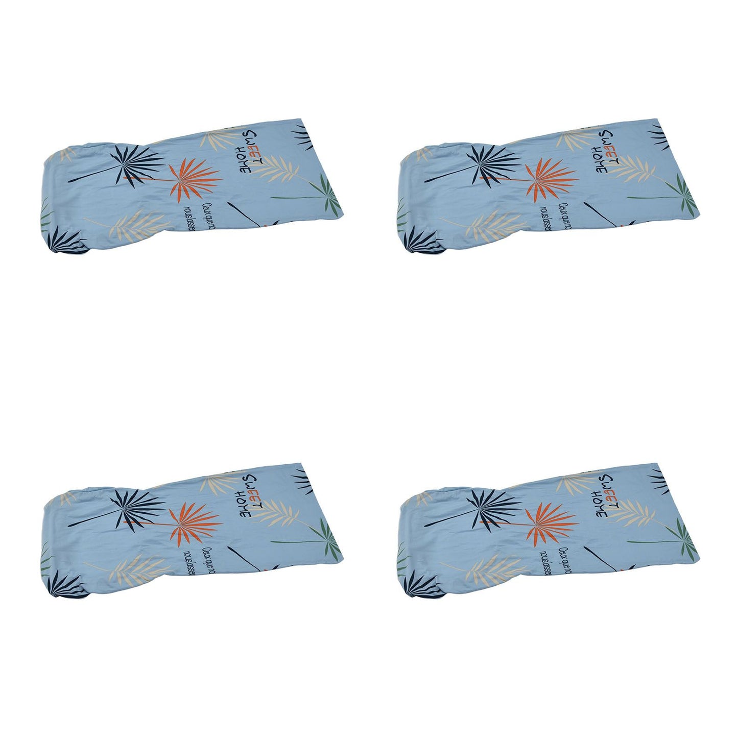4Pcs Chair Slipcover High Elasticity Stylish Elegant Design Dustproof Dining Chair Cover for Hotel Office BanquetBlue Impressions