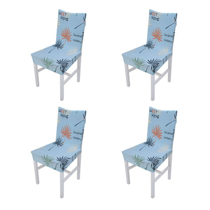 4Pcs Chair Slipcover High Elasticity Stylish Elegant Design Dustproof Dining Chair Cover for Hotel Office BanquetBlue Impressions