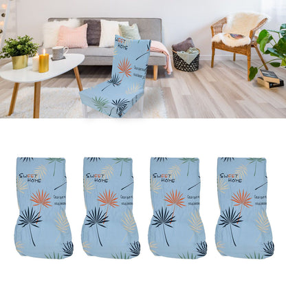 4Pcs Chair Slipcover High Elasticity Stylish Elegant Design Dustproof Dining Chair Cover for Hotel Office BanquetBlue Impressions
