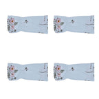 4Pcs Chair Slipcover High Elasticity Stylish Elegant Design Dustproof Dining Chair Cover for Hotel Office BanquetRose Spread