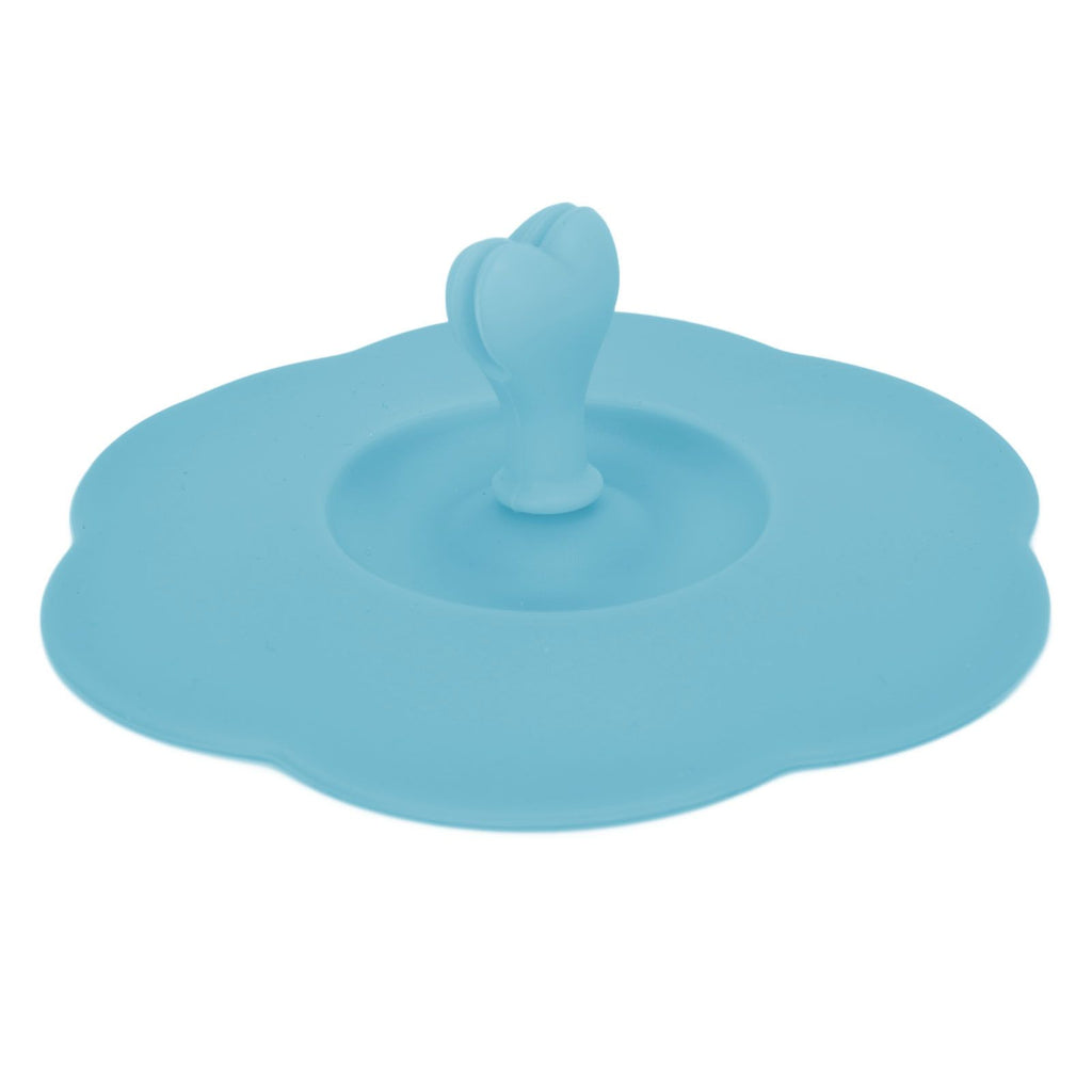 Silicone Lid Dustproof Heat Resistant Hot and Cold Beverage Cup Lid for Kitchen HomeBlue