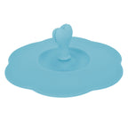 Silicone Lid Dustproof Heat Resistant Hot and Cold Beverage Cup Lid for Kitchen HomeBlue