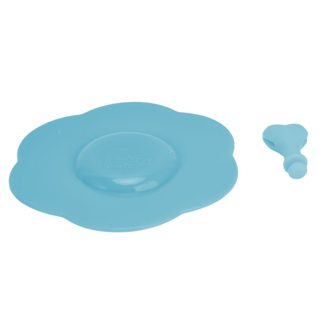 Silicone Lid Dustproof Heat Resistant Hot and Cold Beverage Cup Lid for Kitchen HomeBlue