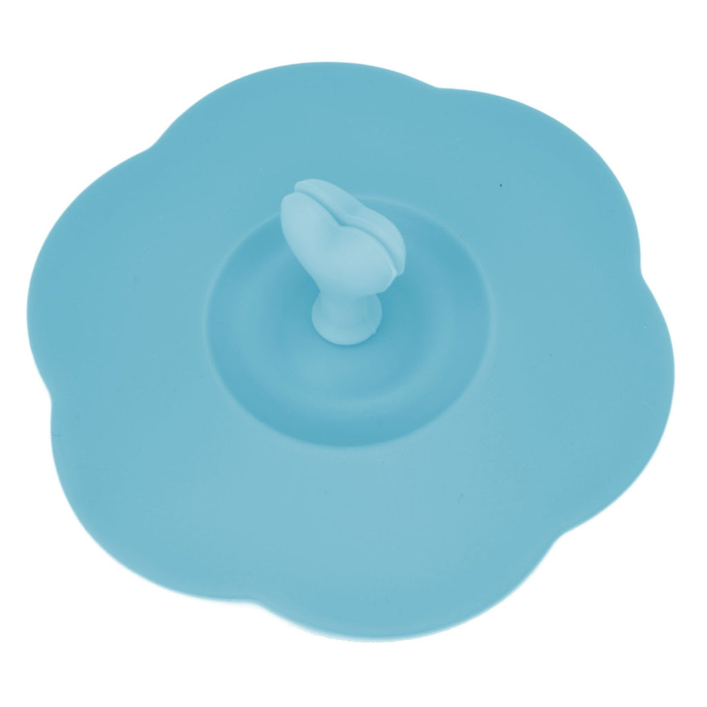 Silicone Lid Dustproof Heat Resistant Hot and Cold Beverage Cup Lid for Kitchen HomeBlue