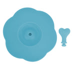 Silicone Lid Dustproof Heat Resistant Hot and Cold Beverage Cup Lid for Kitchen HomeBlue