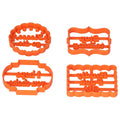 4Pcs Biscuits Molds Cookie Plastic DIY Baking Molds with Phrases for Home Birthdays Holidays