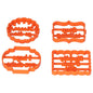 4Pcs Biscuits Molds Cookie Plastic DIY Baking Molds with Phrases for Home Birthdays Holidays