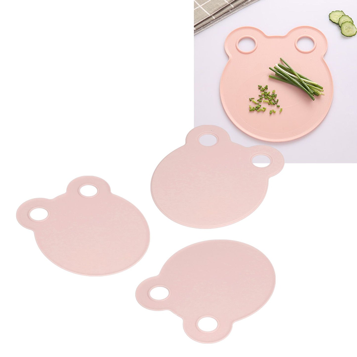 Kitchen Cutting Board Small Portable Cute Shape Cutting and Serving Board for Household DormitoryPink