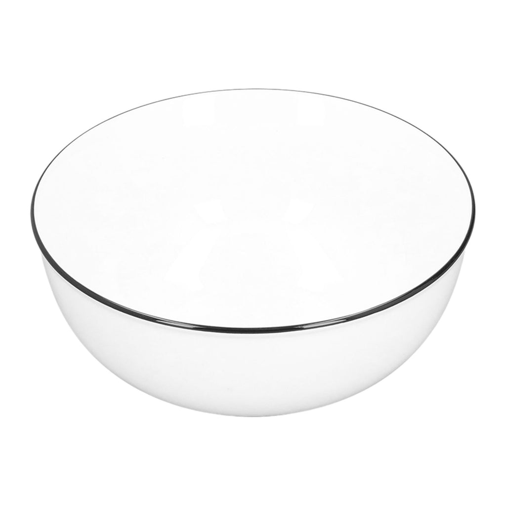 Durable Black Line Ceramic Tableware Bowls for Salads Soups Stews Desserts Noodles7 Inches