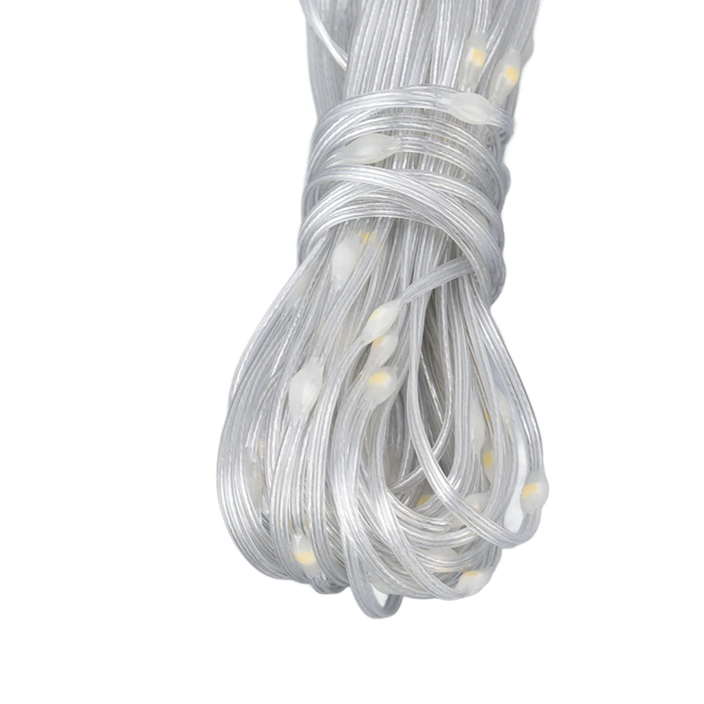 LED Curtain String Lights DIY 33 Feet Waterproof Warm Light Decorative String Lights for Outdoor