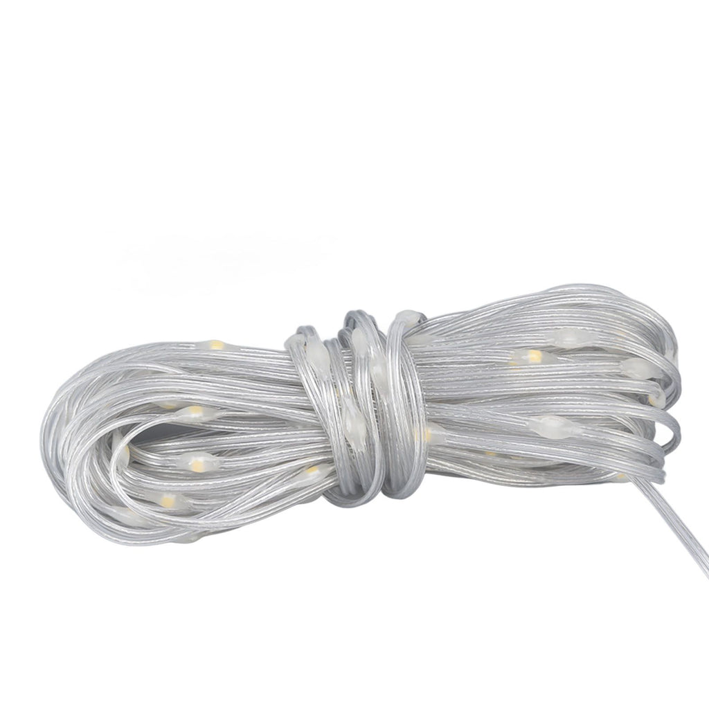 LED Curtain String Lights DIY 33 Feet Waterproof Warm Light Decorative String Lights for Outdoor