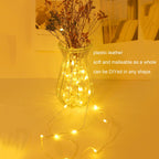 LED Curtain String Lights DIY 33 Feet Waterproof Warm Light Decorative String Lights for Outdoor