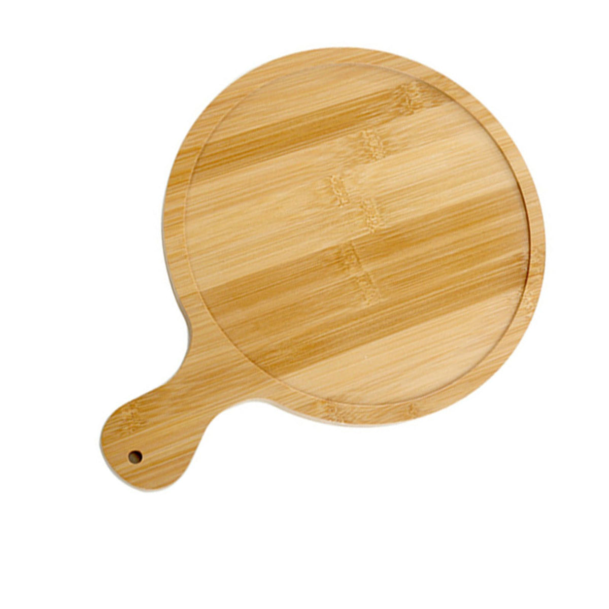 Bamboo Wood Pizza Tray Clear Texture Comfortable Hand Feeling Round Wooden Pizza Serving Plate 10in for 9in Pizzas