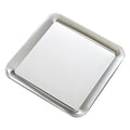 Serving Platter Square Stainless Steel Dish Tray Barbecue Plate Silver Color for Home L