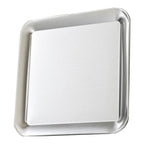 Serving Platter Square Stainless Steel Dish Tray Barbecue Plate Silver Color for Home L