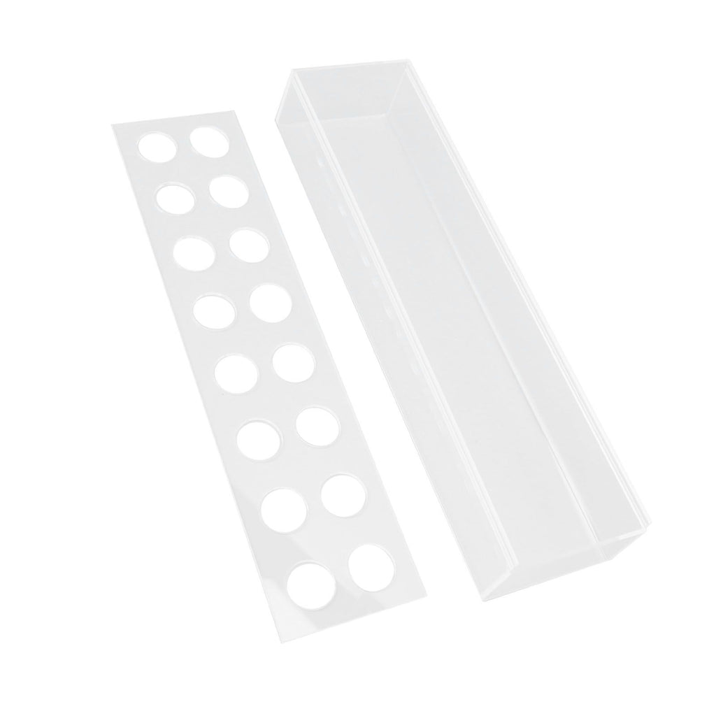 Clear Acrylic Vase Rectangular Elegant Centerpiece Flower Vase for Home Decor Wedding Party 16 Holes