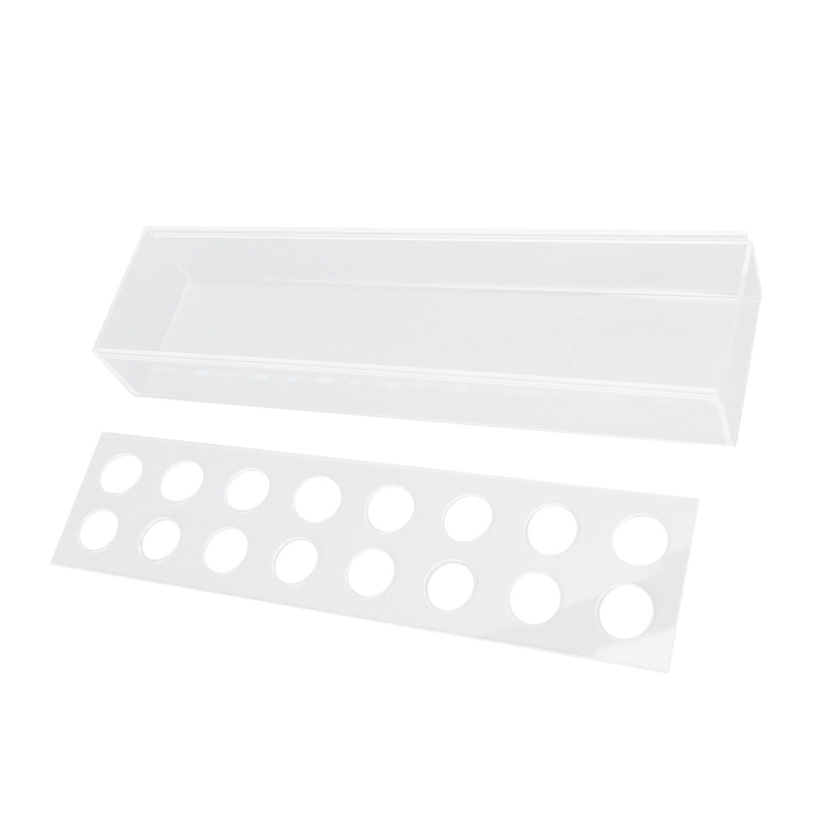 Clear Acrylic Vase Rectangular Elegant Centerpiece Flower Vase for Home Decor Wedding Party 16 Holes
