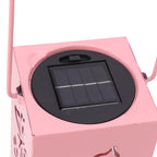 Outdoor Solar Lantern LED Light Automatic On Waterproof Decorative Lamp for Garden Backyard Pink