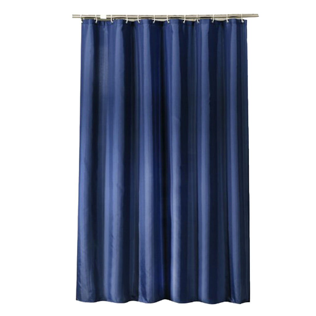 Waterproof Shower Curtain with Hooks Modern Thicken Polyester Shower Curtain for Home Hotel Bathroom Dark Blue