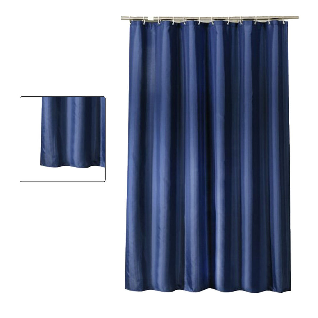 Waterproof Shower Curtain with Hooks Modern Thicken Polyester Shower Curtain for Home Hotel Bathroom Dark Blue
