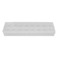 Clear Acrylic Flower Vase Multi Holes Elegant Decorative Long Rectangle Vase for Wedding Home Dining Table Decor 40cm/15.7in