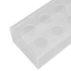 Clear Acrylic Flower Vase Multi Holes Elegant Decorative Long Rectangle Vase for Wedding Home Dining Table Decor 40cm/15.7in