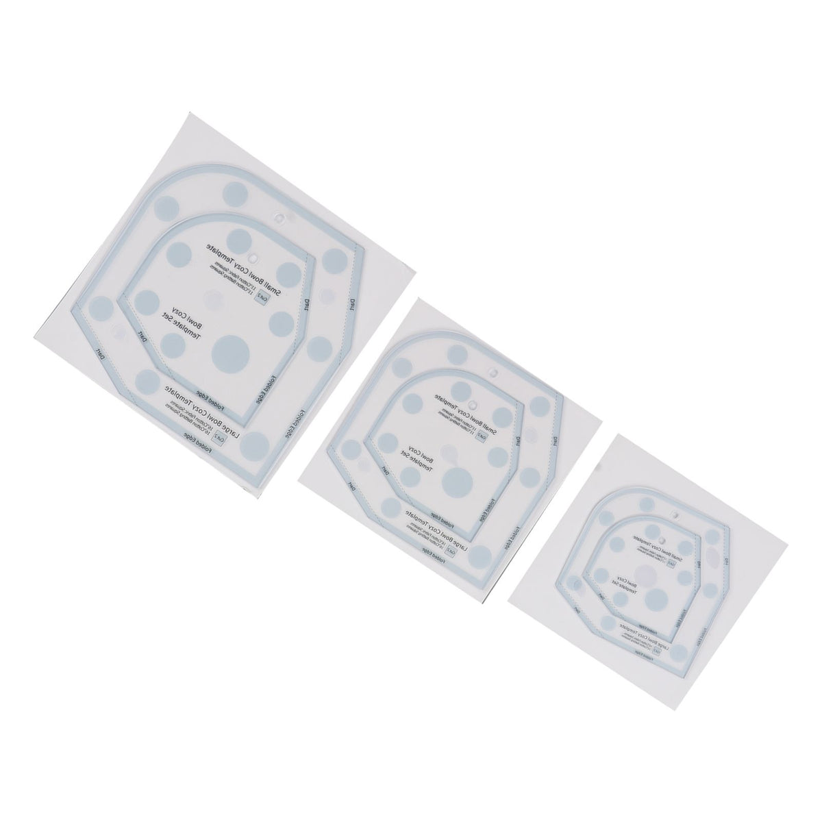 6in 8in 10in 3 Sizes Bowl Cozy Template Acrylic Bowl Cozy Pattern Template Cutting Ruler Set