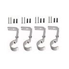 4PCS Curtain Rod Bracket Adjustable Heavy Duty Curtain Rod Wall Bracket Hooks with Installation Screws