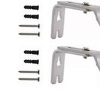 4PCS Curtain Rod Bracket Adjustable Heavy Duty Curtain Rod Wall Bracket Hooks with Installation Screws