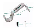 4PCS Curtain Rod Bracket Adjustable Heavy Duty Curtain Rod Wall Bracket Hooks with Installation Screws